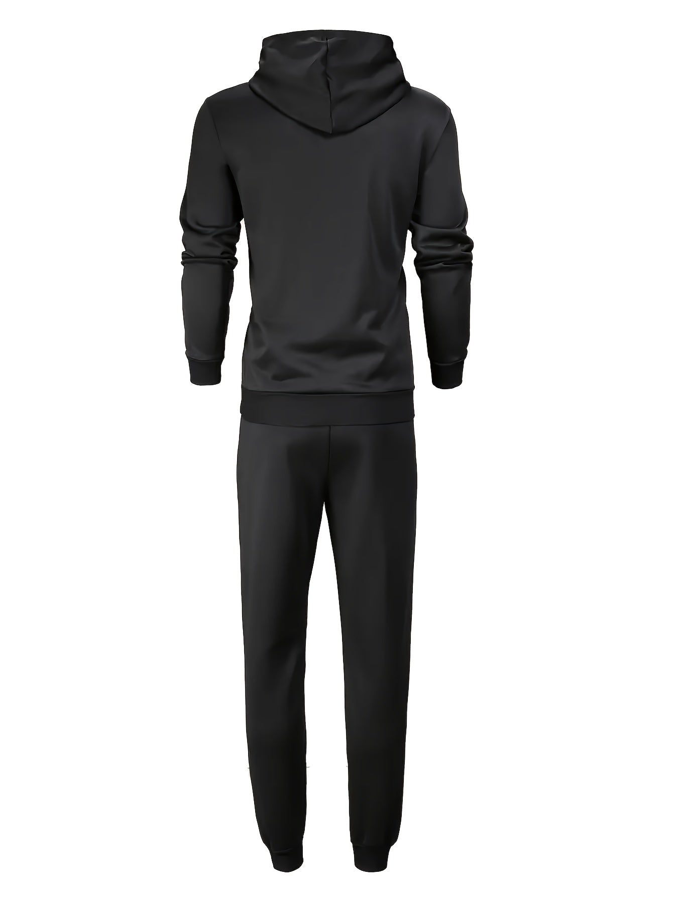 Men's Sports Hooded Sweatshirt Sweatpants Set Polyester