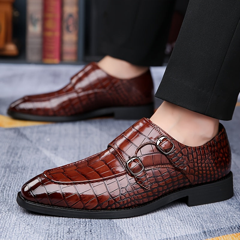 All Nations Emporium Mens British Crocodile Penny Loafers