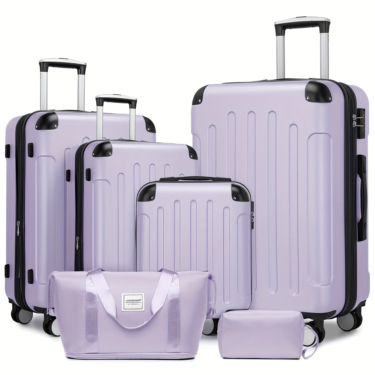 Hardside Luggage Set Expandable Spinner TSA Lock 6 Piece