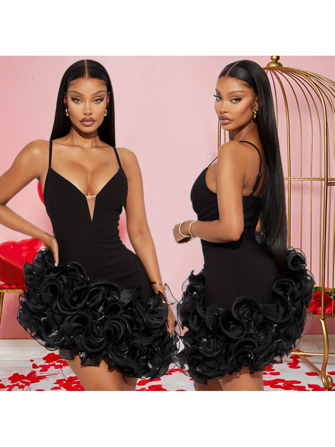 Womens Sexy Low Cut Bodycon Party Dress For Evening Wear