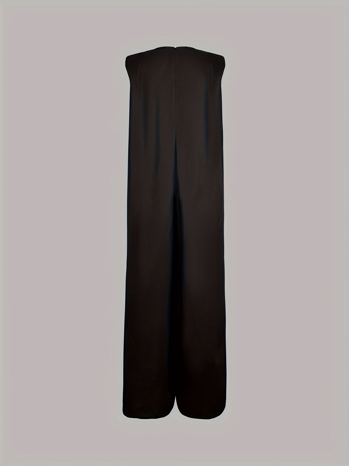 Casual Sleeveless Wide Leg Jumpsuit For Women Boat Neck