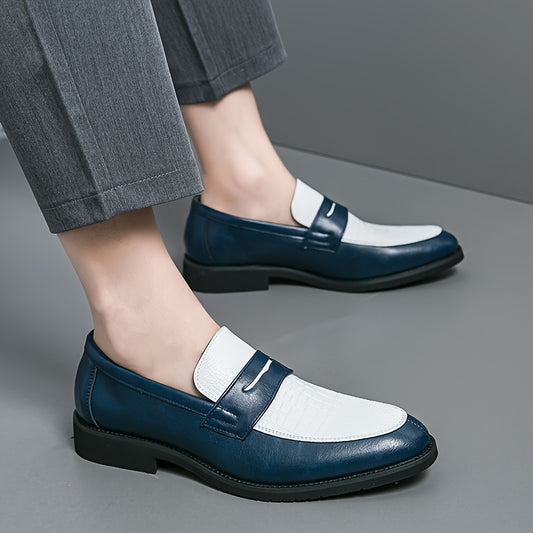 Stylish S Mens Dual Tone Loafers Slip On Formal Shoes