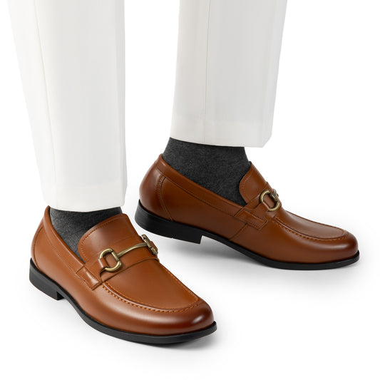 BRUNO MARC Men Classic Slip On Penny Loafers With Buckles
