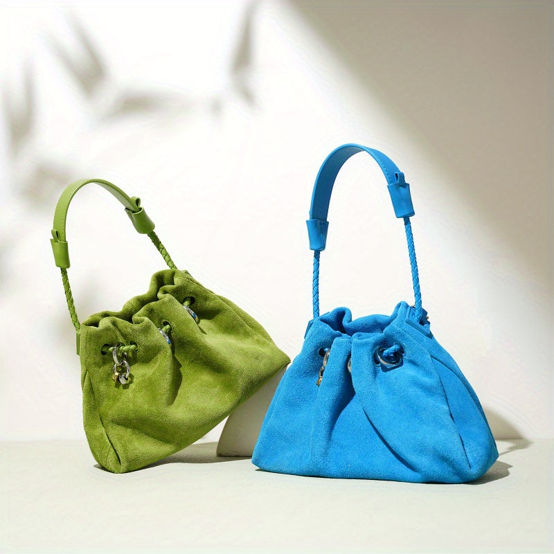 Genuine Leather Crossbody Bag With Zipper Closure And Strap