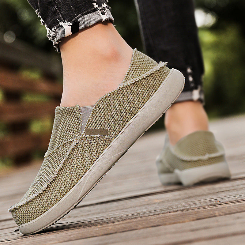 All Nations Mens Lightweight Slip On Canvas Loafers EVA