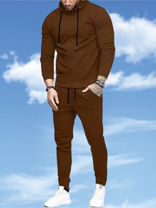 Men's Two Piece Sweatsuit Set Hooded Jogger Tracksuit