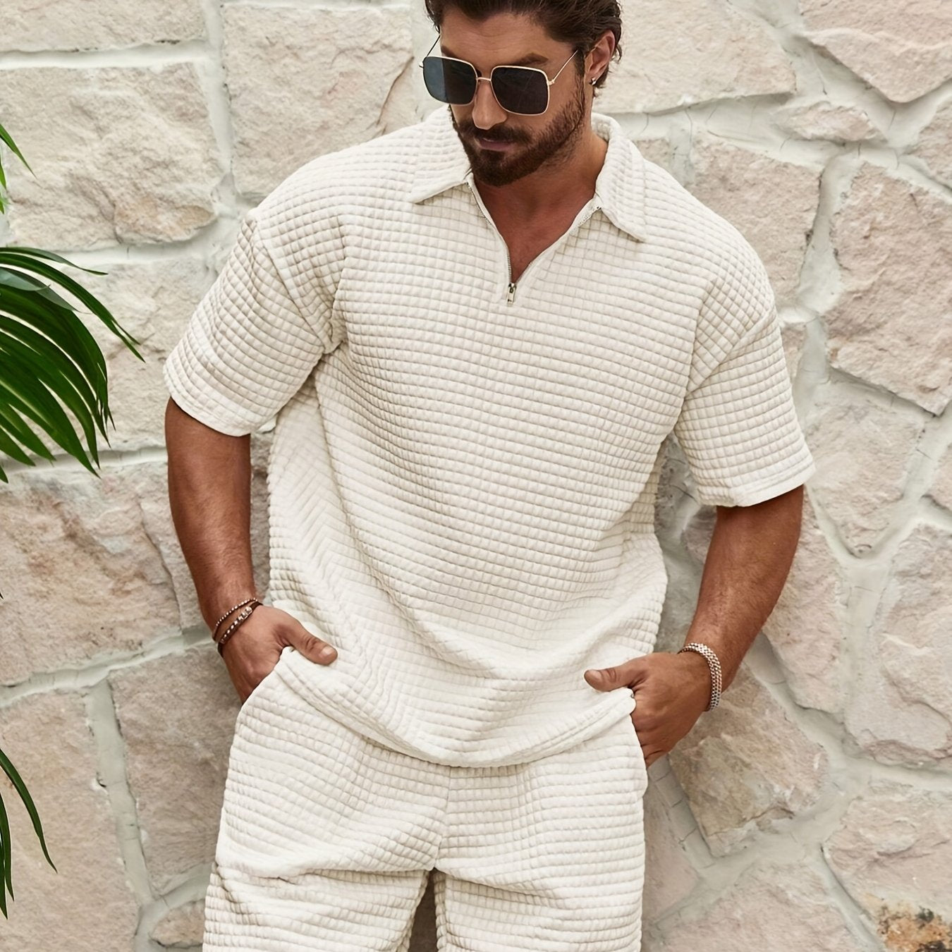 Men's Spring Summer Short Sleeve T Shirt And Shorts Set