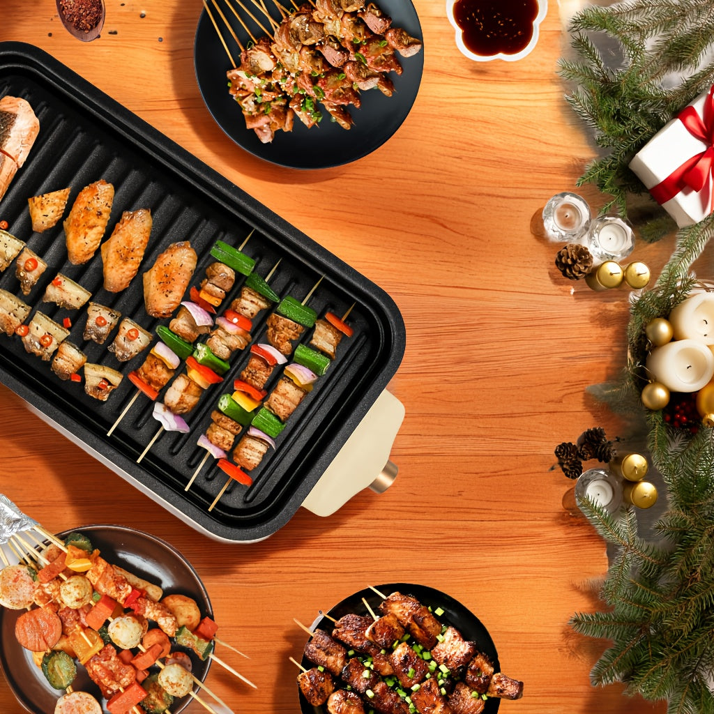 Susteas 1500W Smokeless Indoor Outdoor Electric Grill