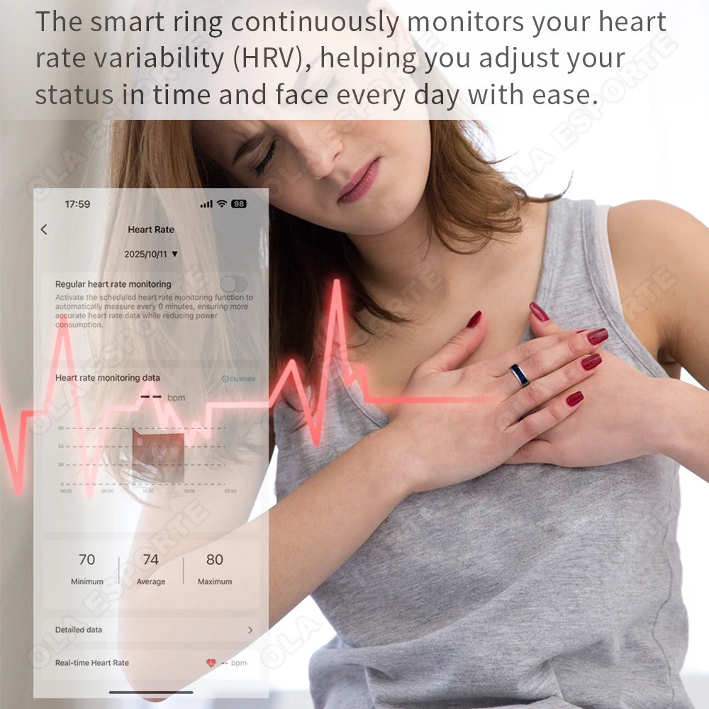 Ola Esporte Smart Ring Heart Rate Sleep Health Tracker
