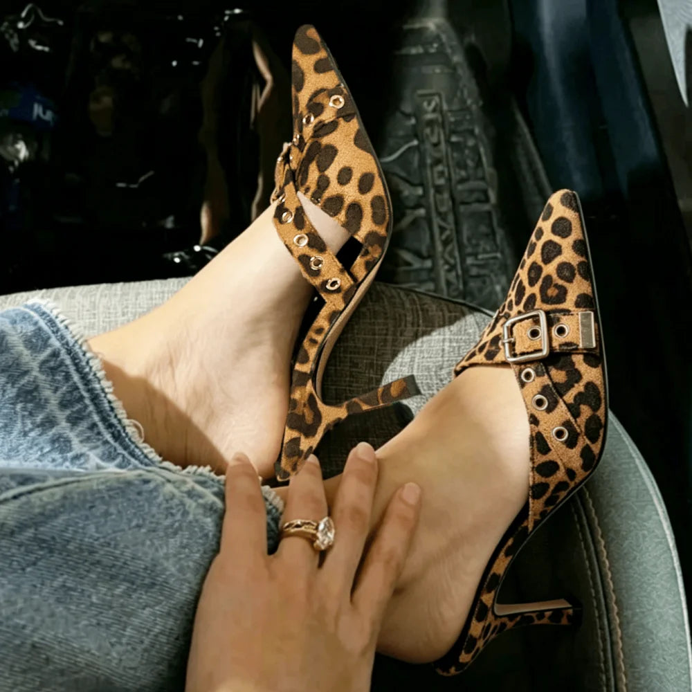 Women Slingback Stiletto Heels Pointed Toe Dressy Wedding Pumps