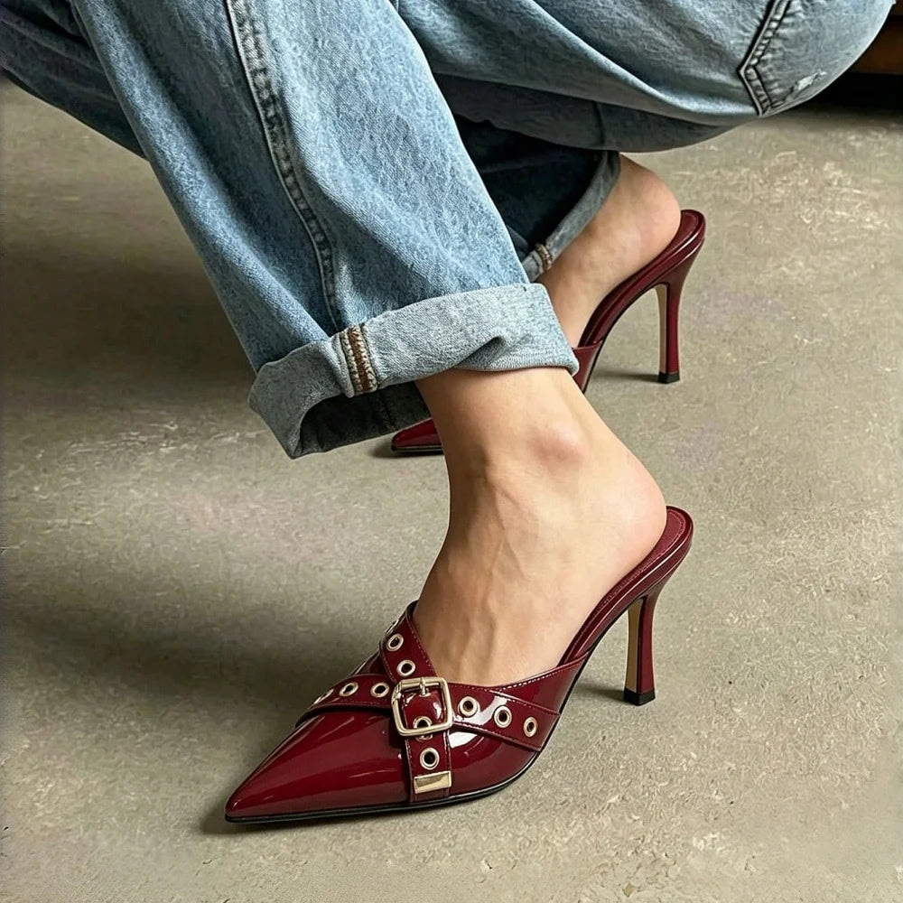 Women Slingback Stiletto Heels Pointed Toe Dressy Wedding Pumps