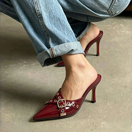 Women Slingback Stiletto Heels Pointed Toe Dressy Wedding Pumps