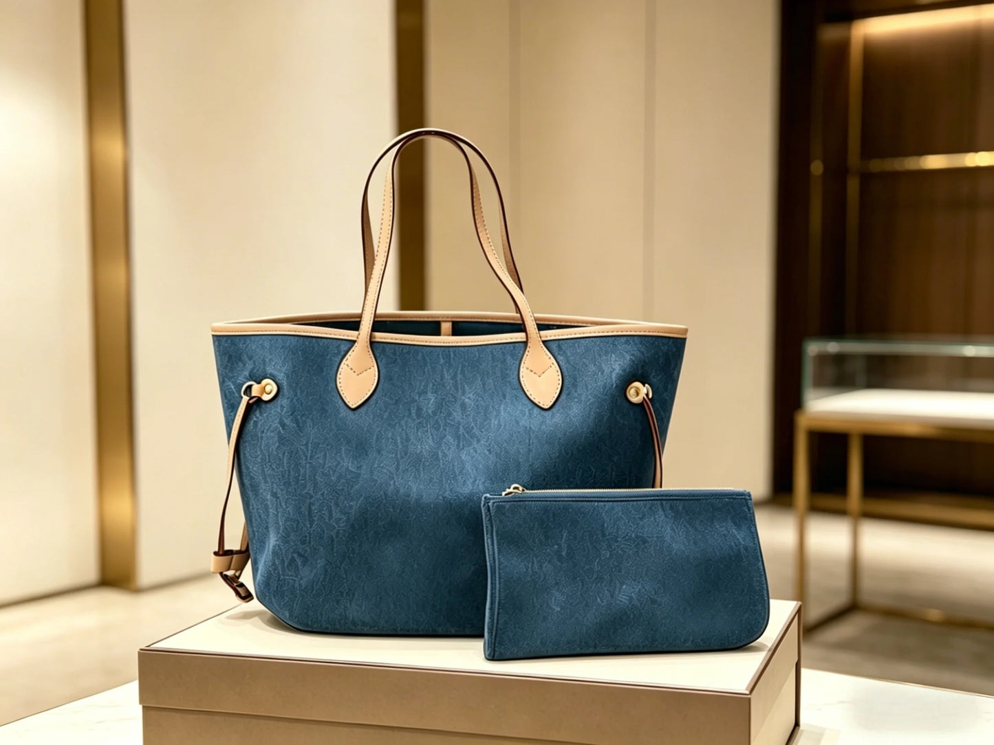 Denim Shoulder Bag For Women Casual Tote Large Capacity ZX8706
