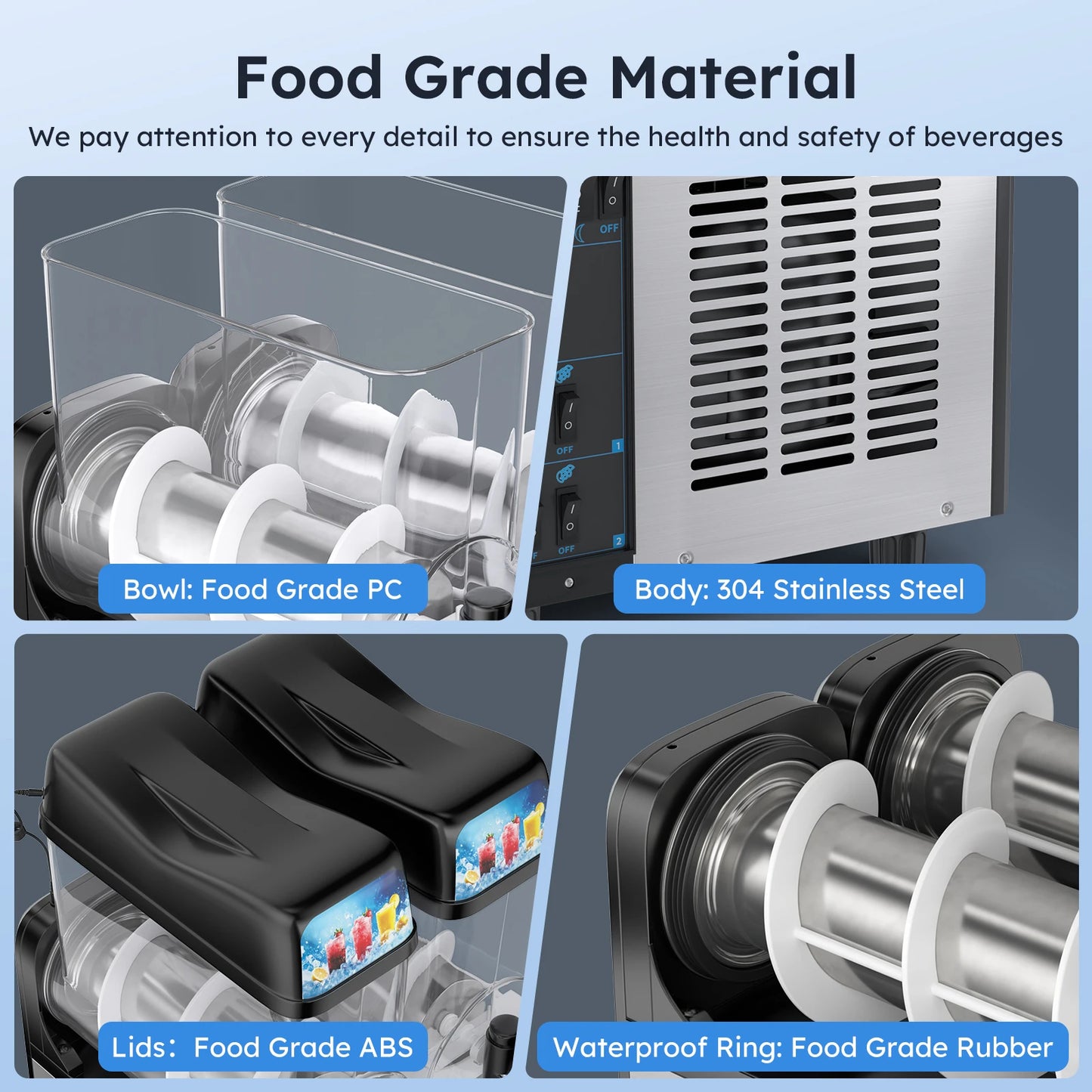 SHICUO 30L Commercial Slushy Machine Beverage Dispenser
