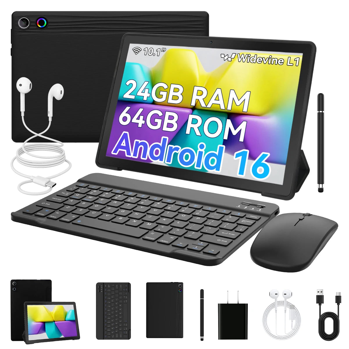 Moderness Android Tablet 24GB RAM 64GB Storage WiFi 6 Bluetooth