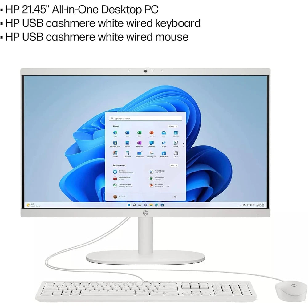 HP All In One Desktop Computer Antiglare 1080p Display