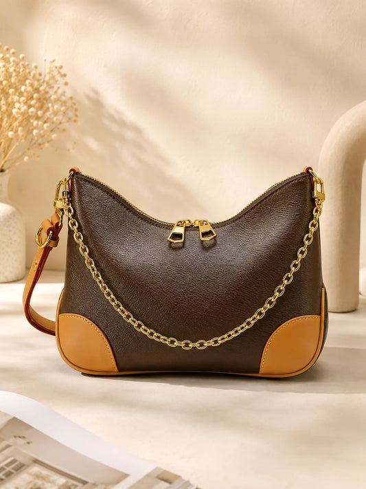 Fashion New Design Luxury Women's Bag 27x16x10cm Portable Croissant Handbag With Shoulder Strap Without Box