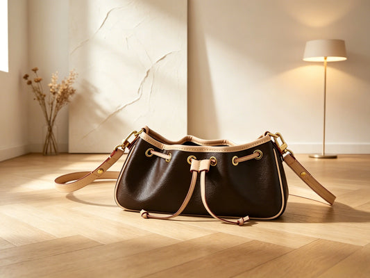 Retro Bucket Shoulder Bag With Adjustable Strap For Women