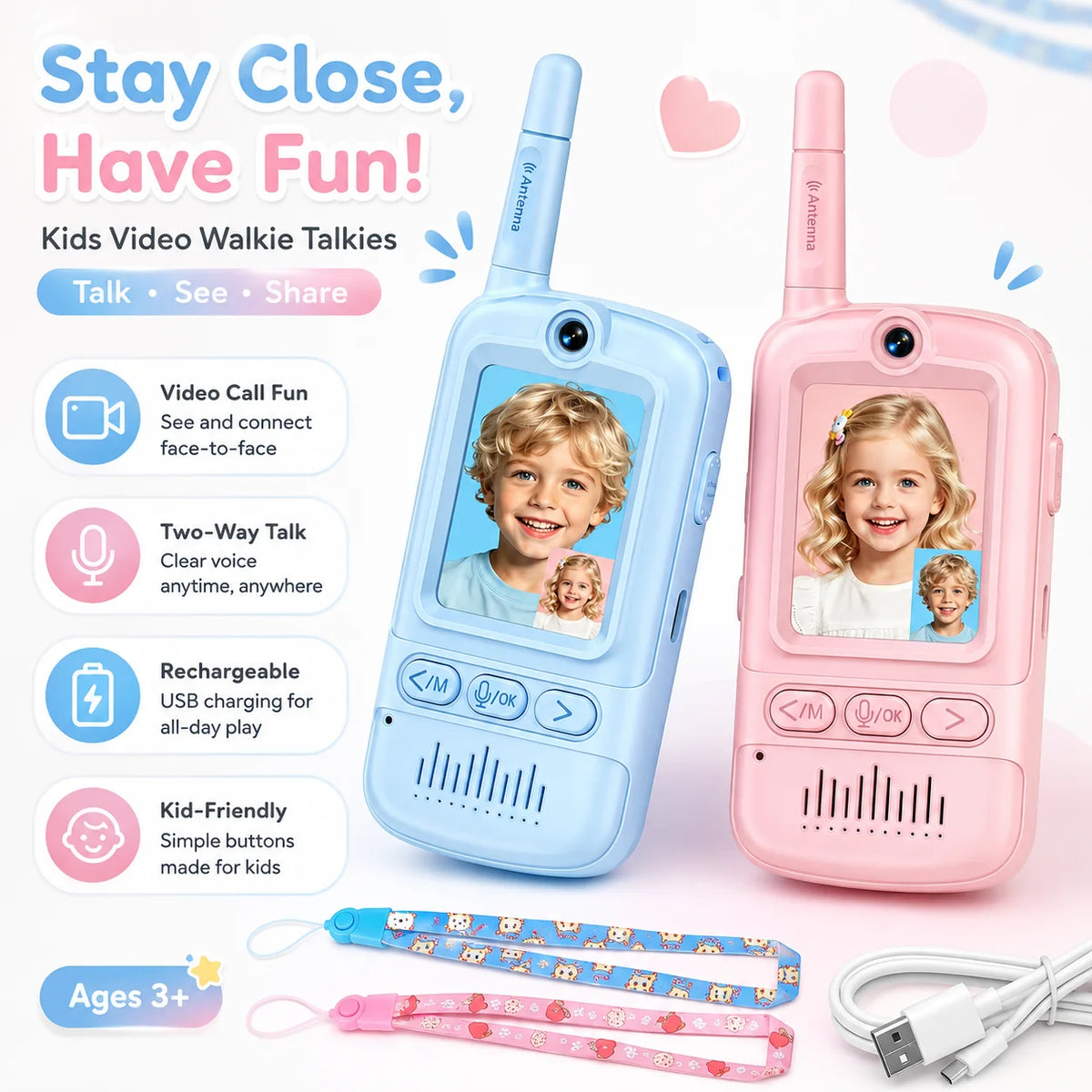 Rechargeable Kids Visual Conversation Play Set Interactive Toy