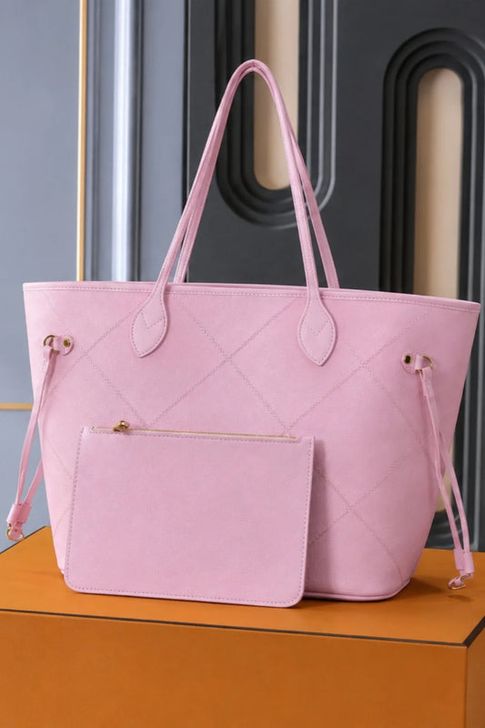 2026 Fashion New Luxury Women's Bag 31X28X14CM Pink Plaid Portable Large Capacity Handbag Without Box