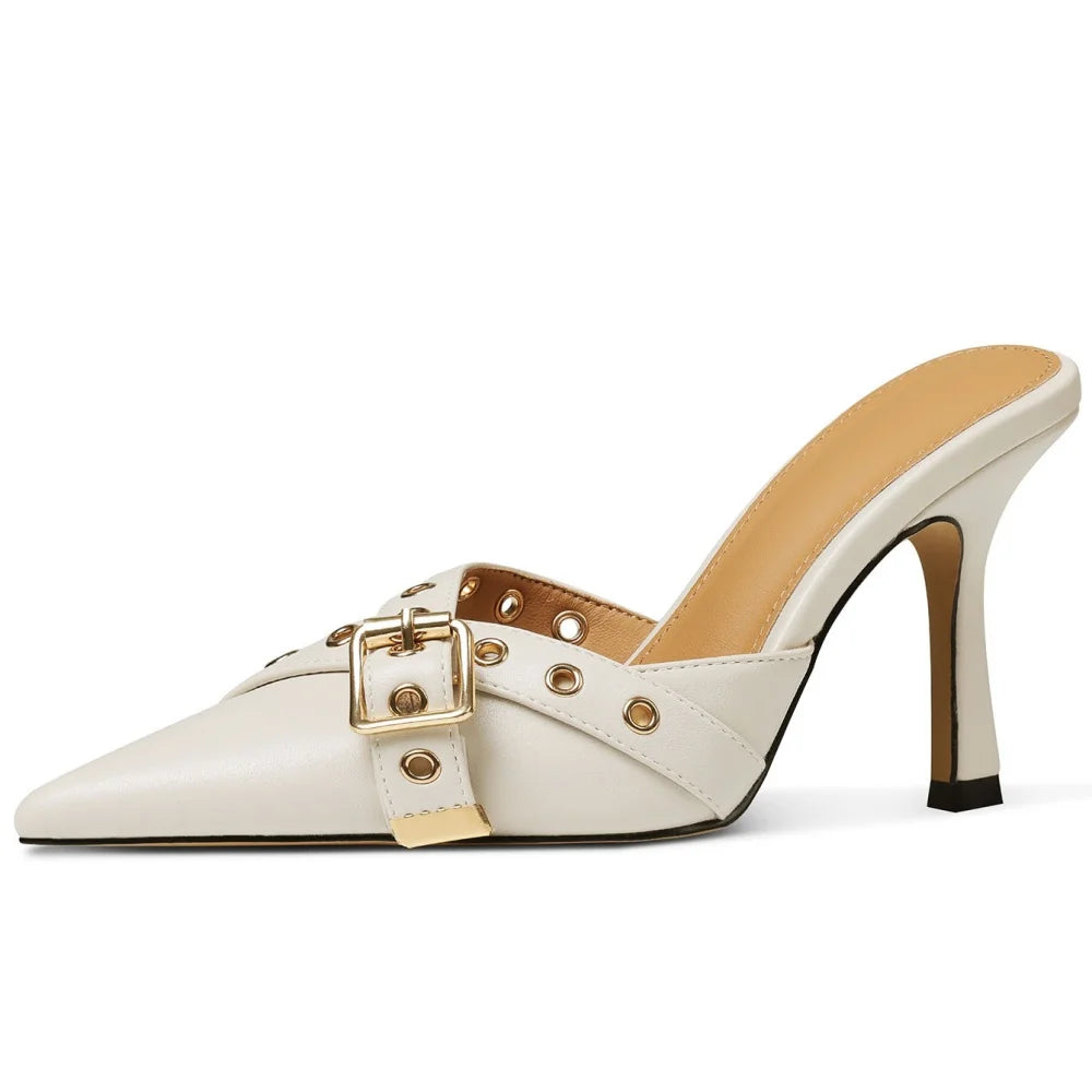 Women Slingback Stiletto Heels Pointed Toe Dressy Wedding Pumps