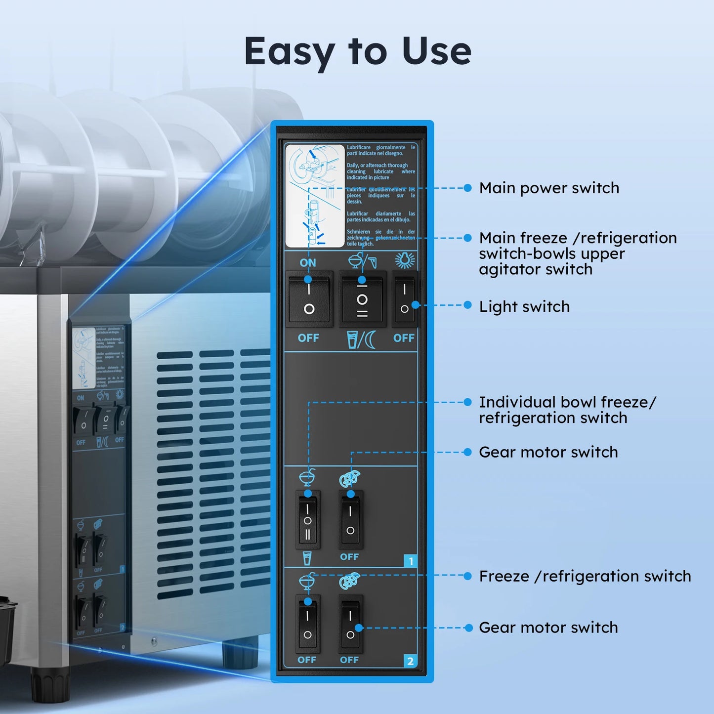 SHICUO 30L Commercial Slushy Machine Beverage Dispenser