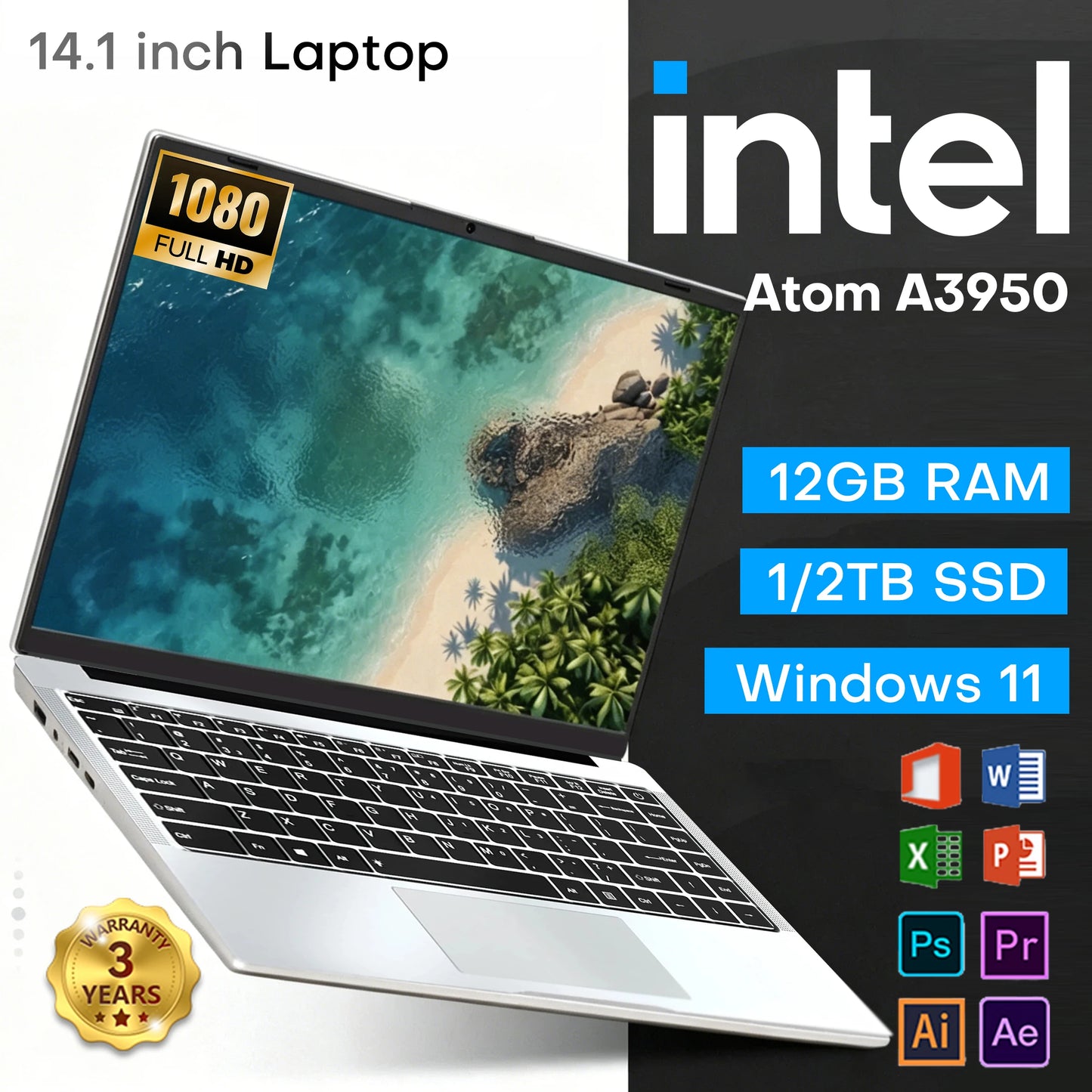 Xia Man Laptop Intel Atom E3950 Windows 11 Pro