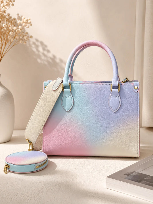 Fashion New Design Luxury Women's Bag 25x19x11.5cm Large Capacity Gradient Portable Handbag With Shoulder Strap Without Box