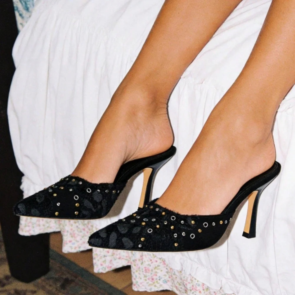 Leopard Print Pointed Toe Bow Heels Pumps For Women