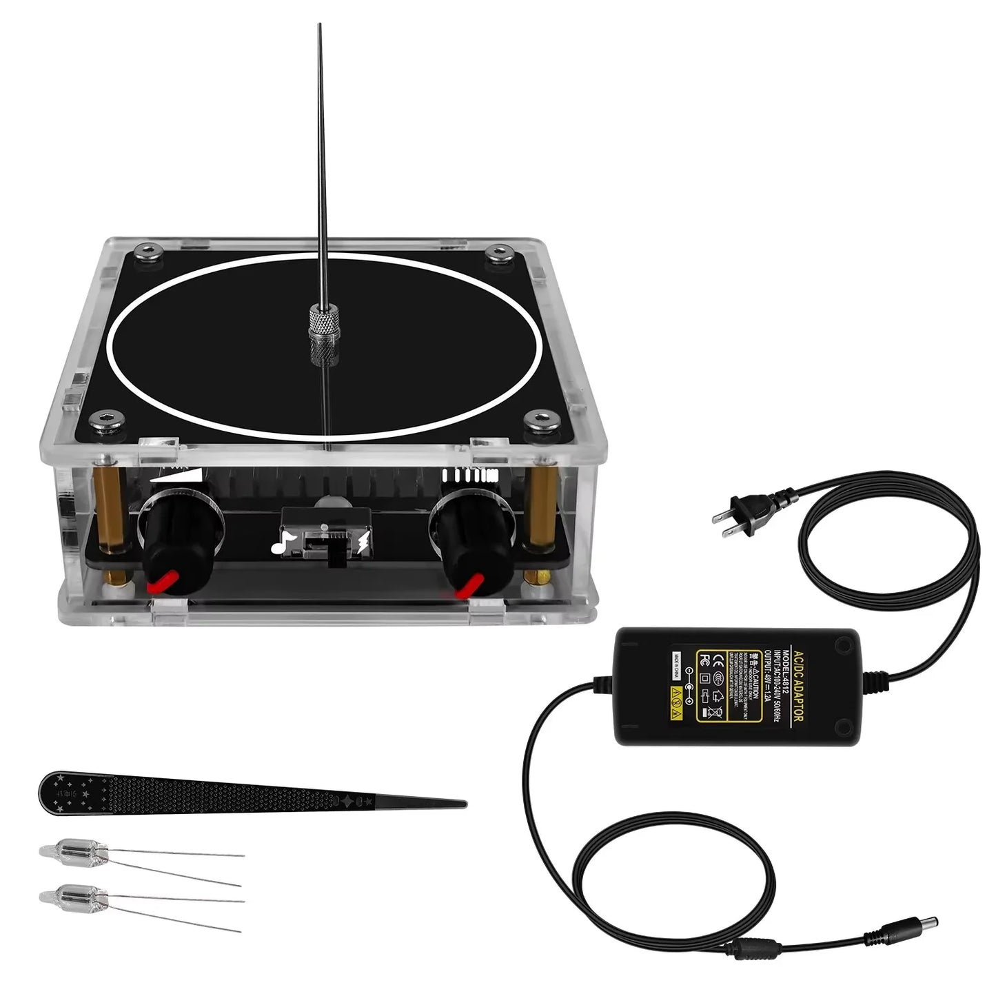 Music Coil Bluetooth And AUX Music Box With Interactive Lightning Show Sound Reactive Plasma Arc Desktop Display