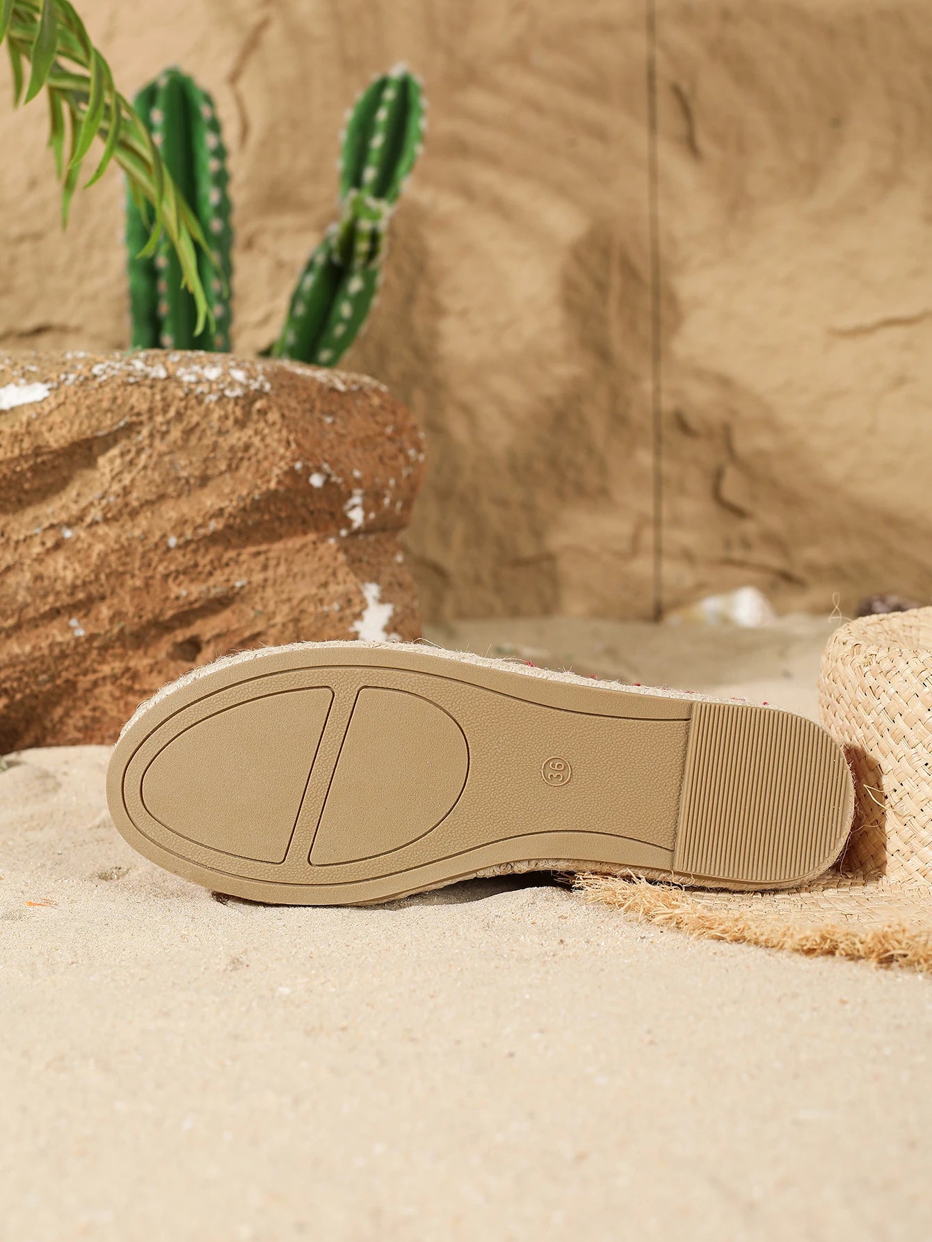 Women Round Toe Flat Slip On Espadrille Leather Loafers