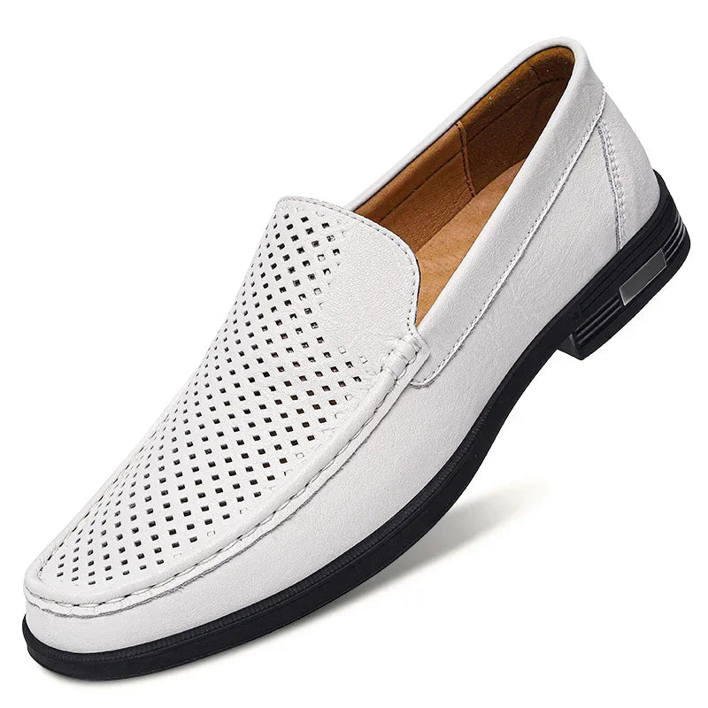 Genuine Leather Mens Dress Shoes Slip On Loafers For Business