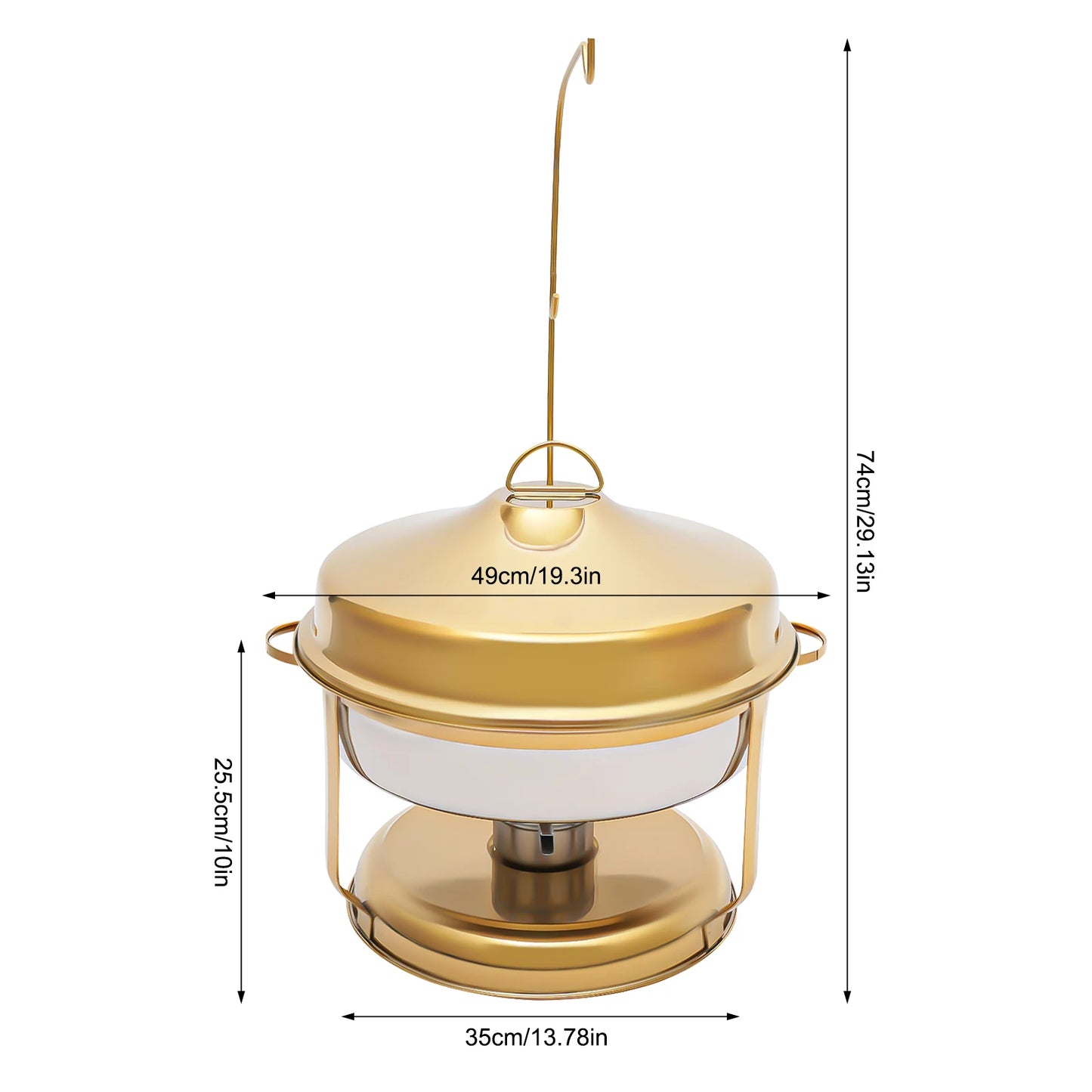 9L Chafing Dish Buffet Set, Stainless Steel Food Warmer with Top Lid, Buffet Servers and Warmers for Parties and Events, Gold