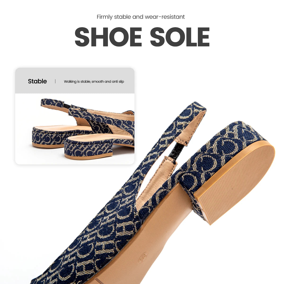 CHCH Womens Flat Bottom Low Heel Sandals Ankle Strap