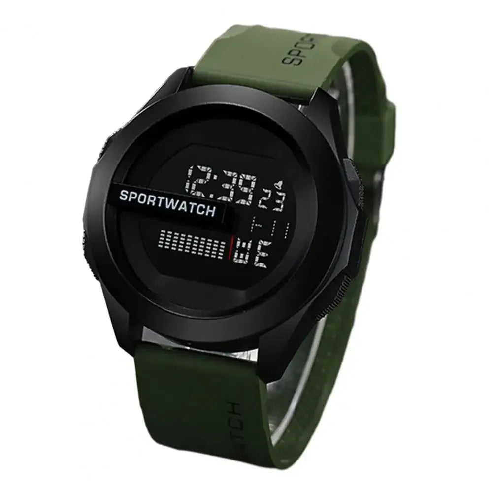 Digital LED Sports Watch For Men Waterproof Alarm Clock Fitness