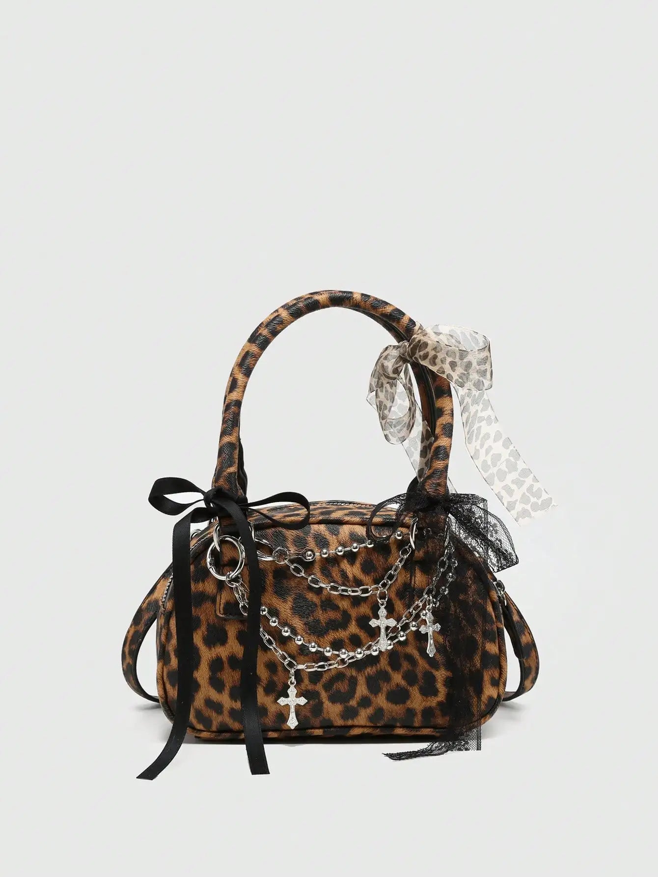 Womens Ballet Style Cherry Pearl Bow Mini Handbag Purse Kawaii
