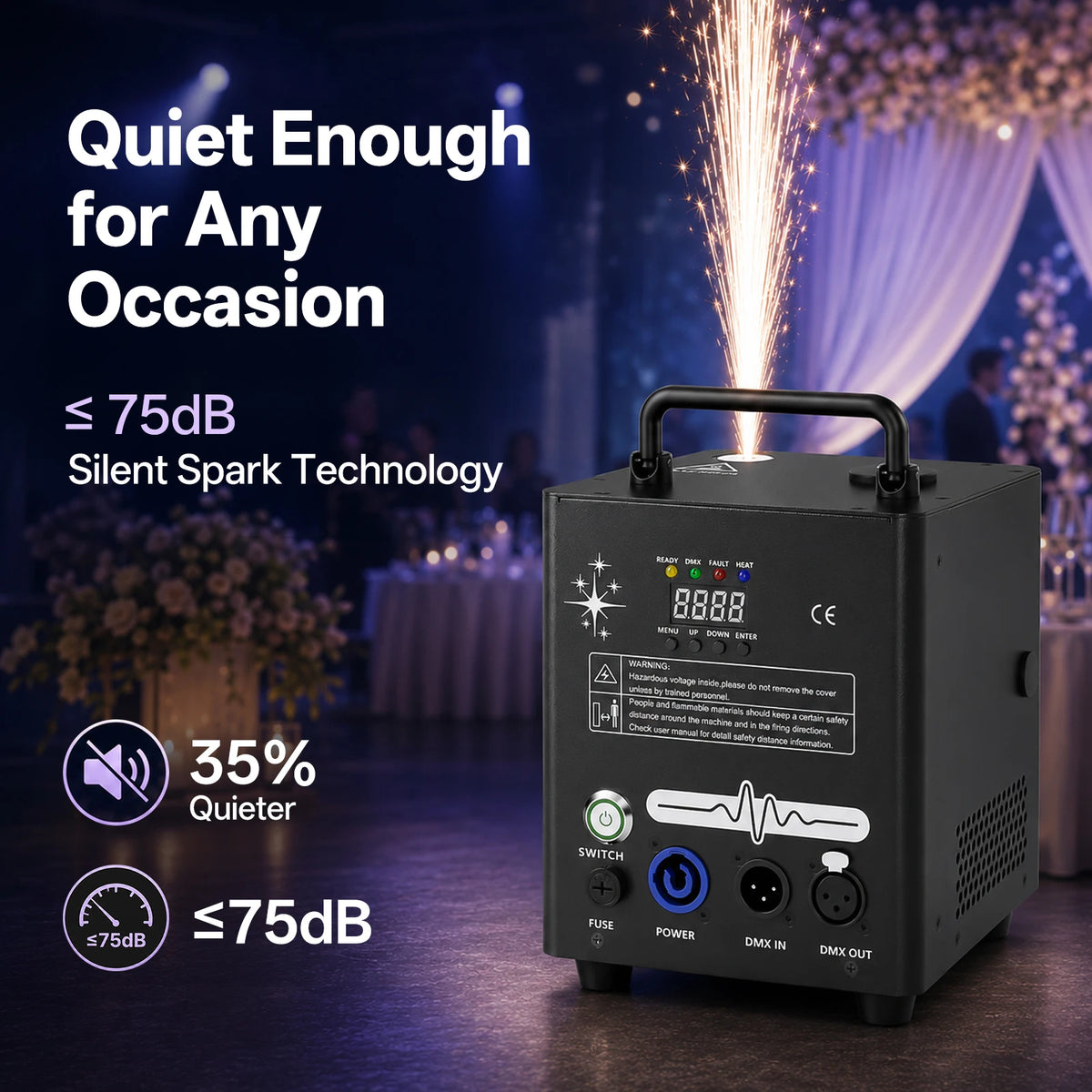 U'King Mini Electronic Spark Machine 500W Adjustable Stage Effects Device