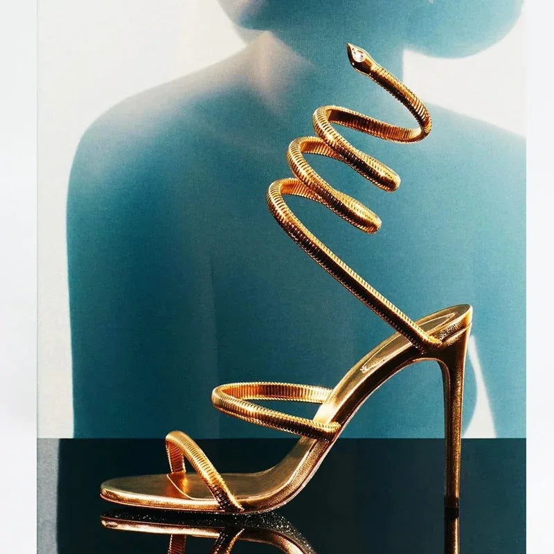 Eilyken Women Sandals Strappy Ankle Strap Open Toe High Heel