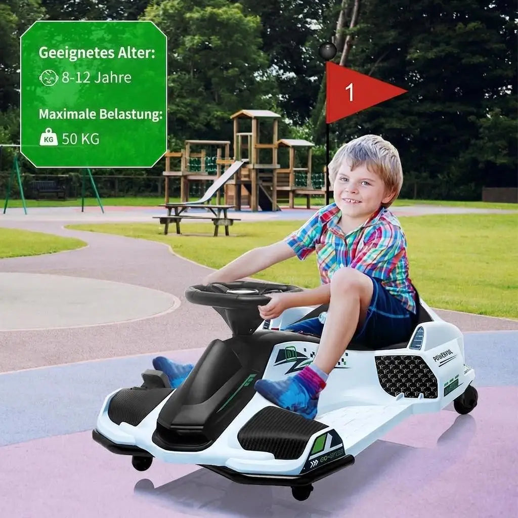 HiMiss Kids Electric Brushless Drift Go Kart Ride On