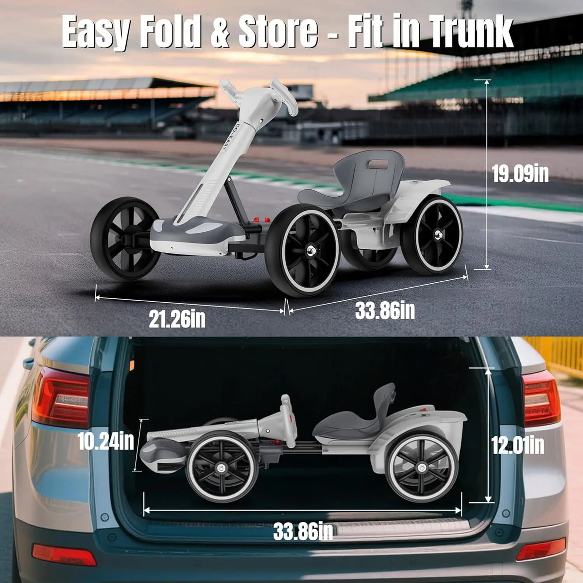 Aovopro Remote Control Electric Go Kart Four Wheel Foldable