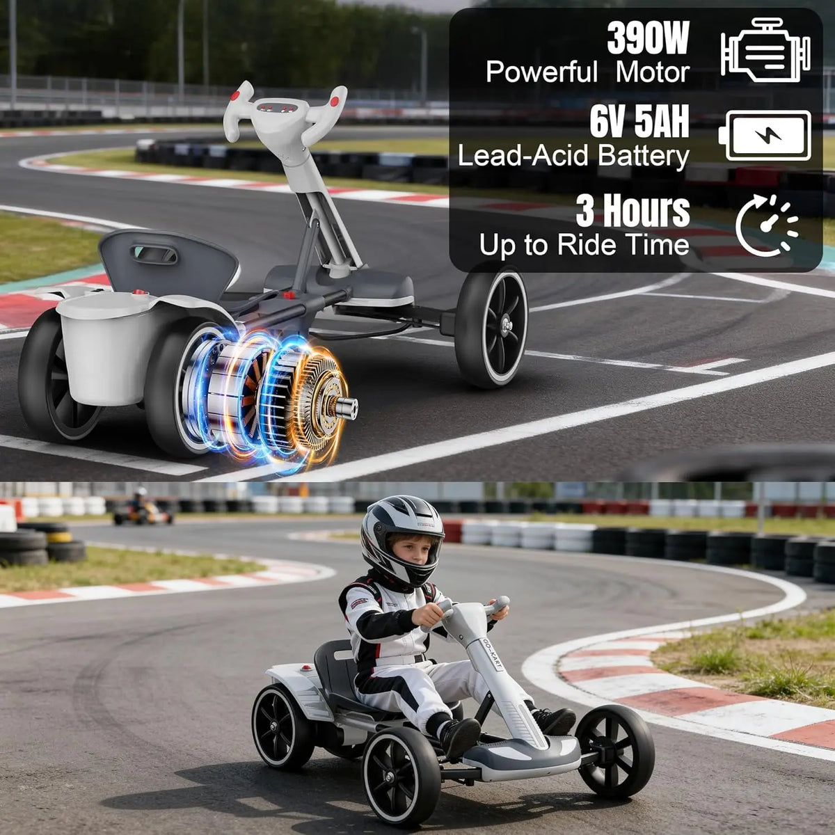 Aovopro Remote Control Electric Go Kart Four Wheel Foldable