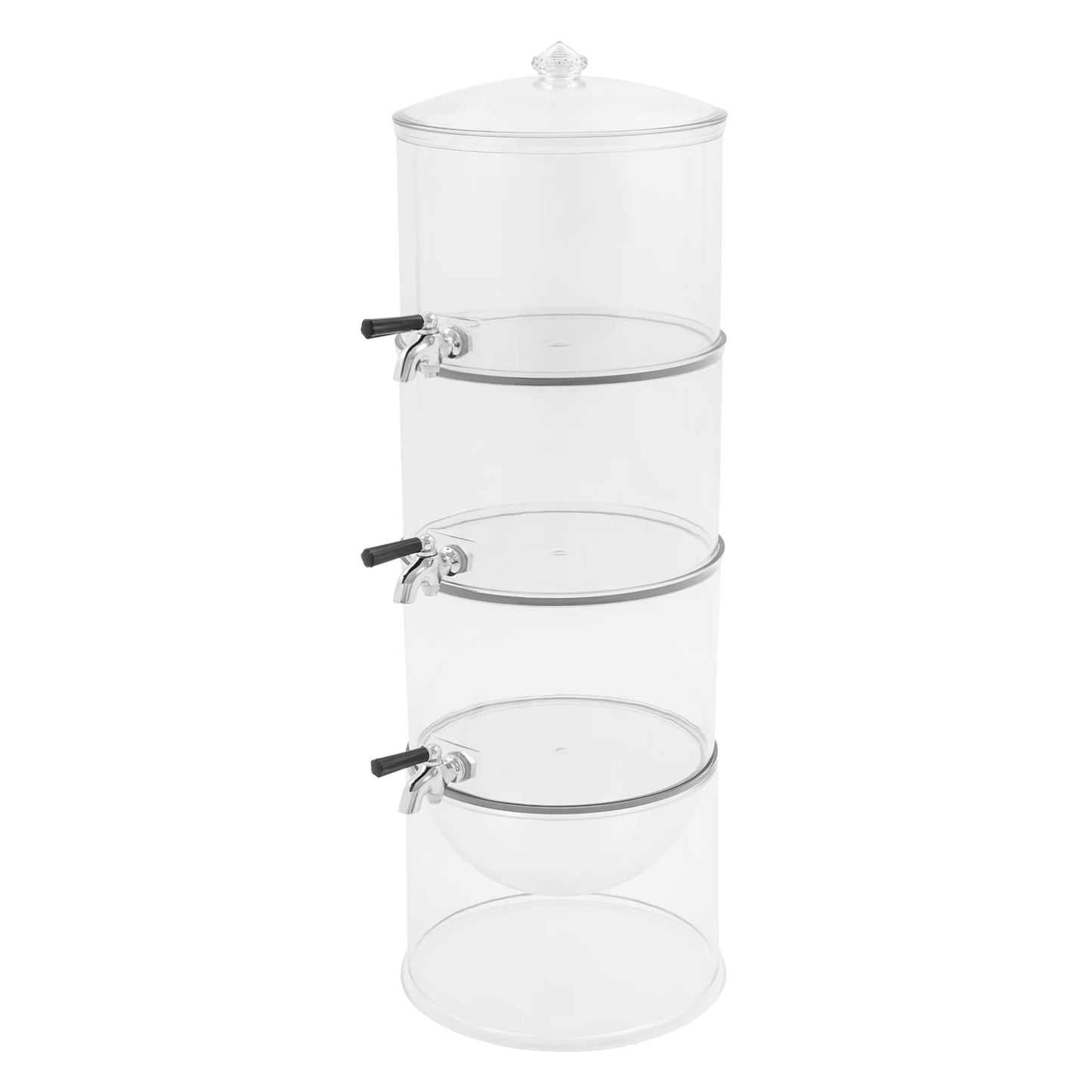 Beverage Dispenser, 3 Tier Stackable Drink Dispenser with Faucet, Acrylic Large Capacity for Party Wedding Catering Tea Juice
