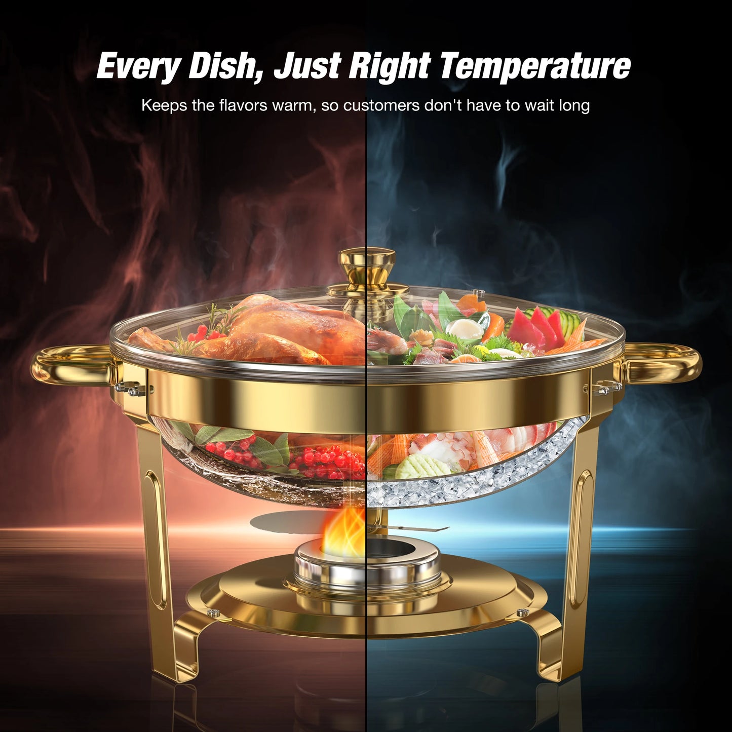 Hign-concerned Stainless Steel Chafing Dish Set for Buffets