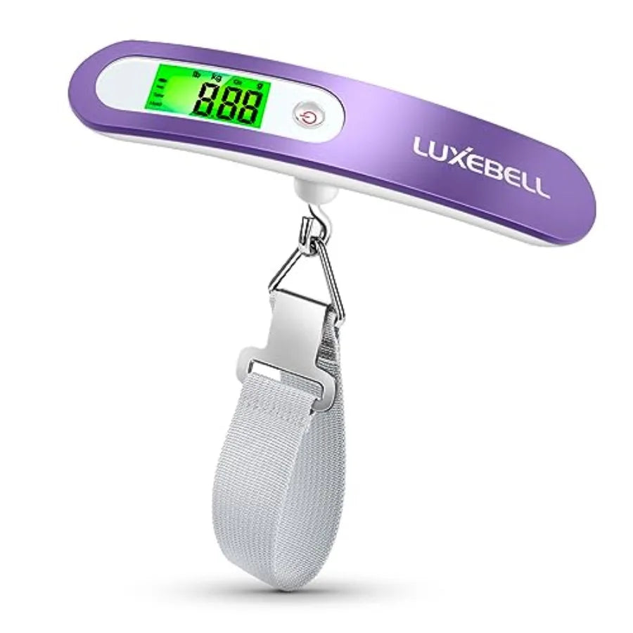 Digital Luggage Scale Vacation Travel Essentials Accessories Gifts for Traveler Portable Suitcase Handheld Weight Scale 110 lbs