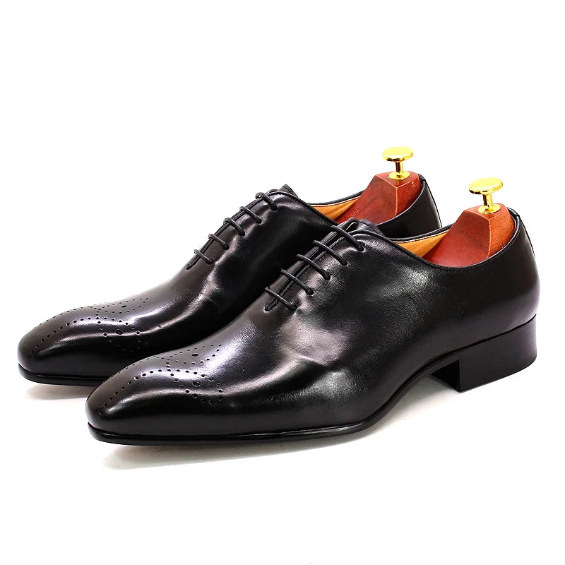 Felix Chu Mens Oxford Whole Cut Leather Dress Shoes
