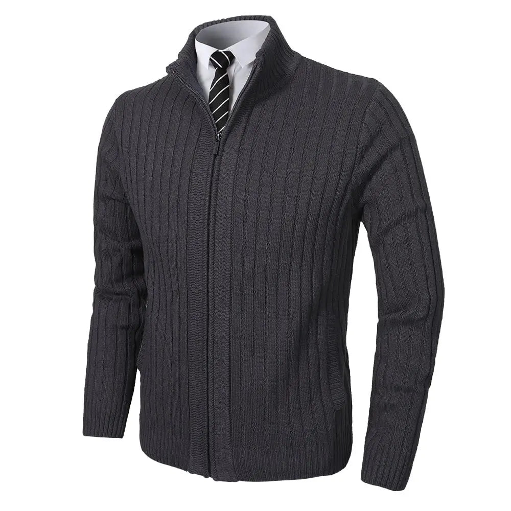 Pioneer Camp Men's Cardigan Sweaters Full Zip Up Slim Fit Stand Collar