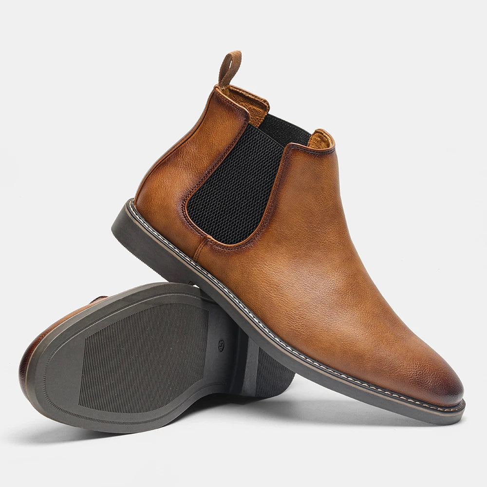 Hecrafted Ankle Chelsea Boots For Men Casual Comfort