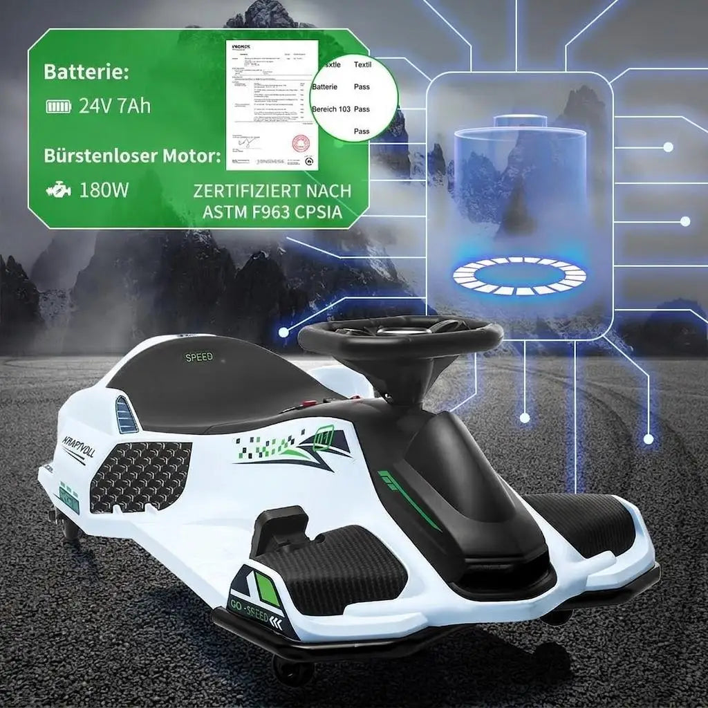HiMiss Kids Electric Brushless Drift Go Kart Ride On
