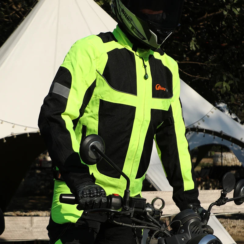 Motorcycle Reflective Night-Time Wear Jacket, Motorcycle Protective Gear Pad Jacket