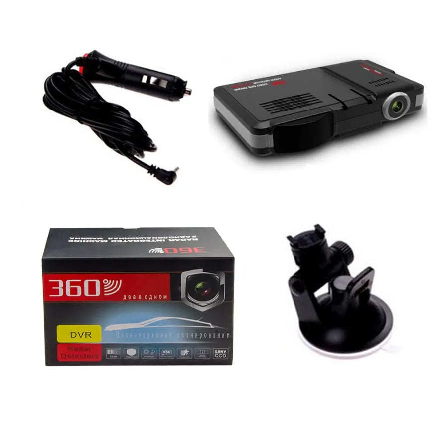 XMSJ 2in1 Dash Cam Radar Detector Portable Car Camera